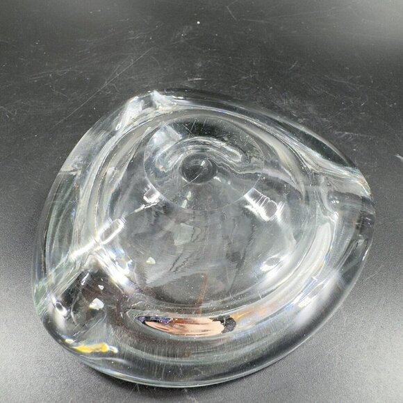 Venetian Clear Glass Dish Small Ashtray Made In Italy Manganese 365nm Green UV - Picture 14 of 16